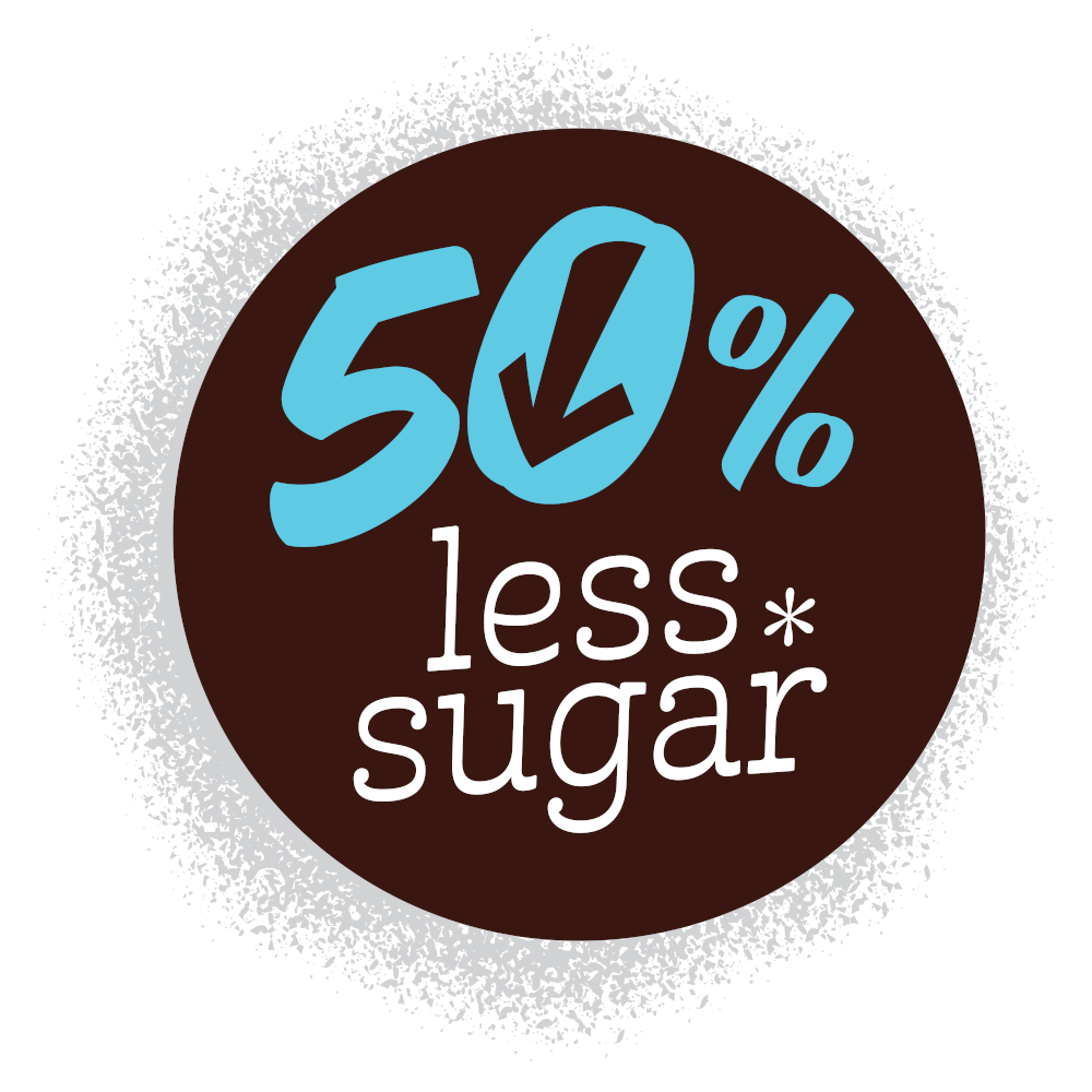 50% Less Sugar