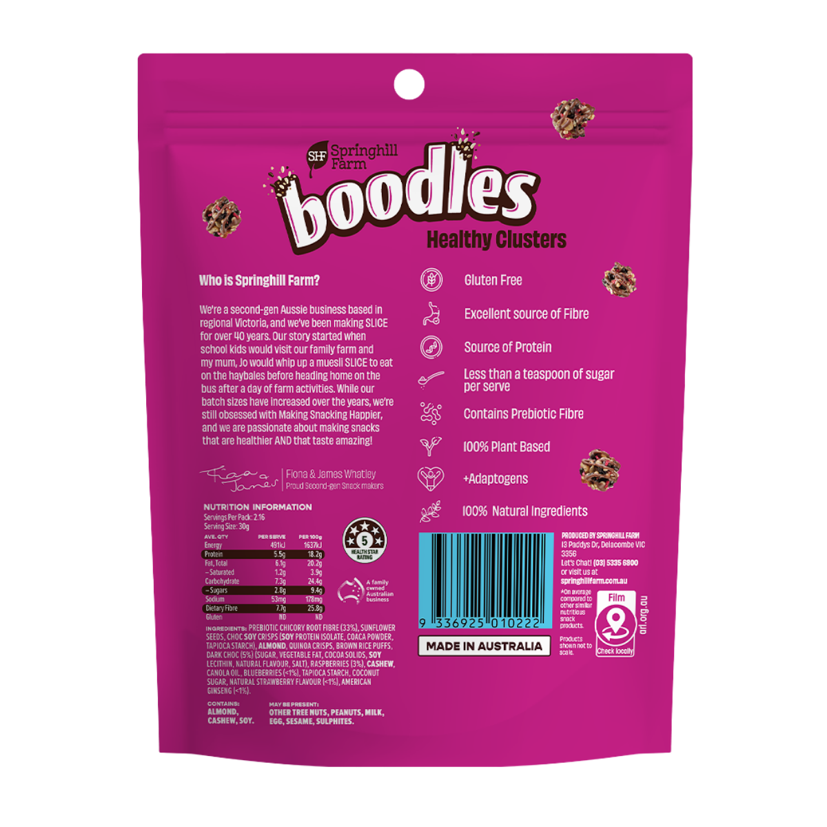 boodles Healthy Clusters - Bolster (65g x 7 Bags)